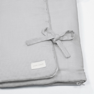 Arrullo/Manta Little Bloom Vichy Gris - Imagen 2