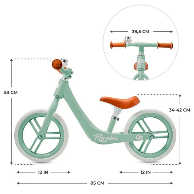 Bicicleta de Equilibrio Fly Plus Menta - Imagen 4