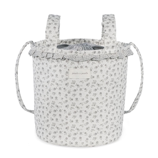 Bolsa Bucket Little Bloom Flor Gris - Imagen 1
