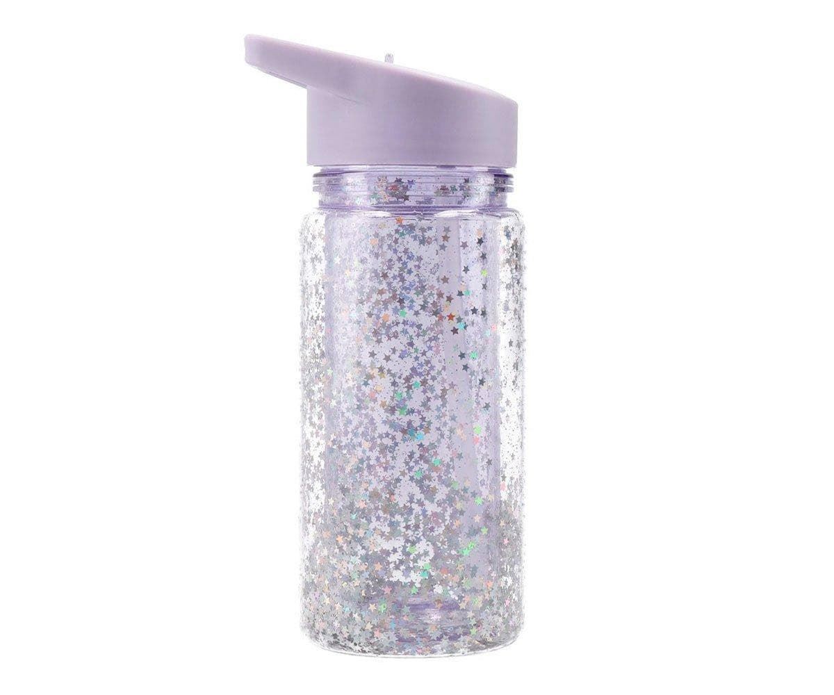 Botella de Plástico con Pajita Glitter Star - Imagen 1