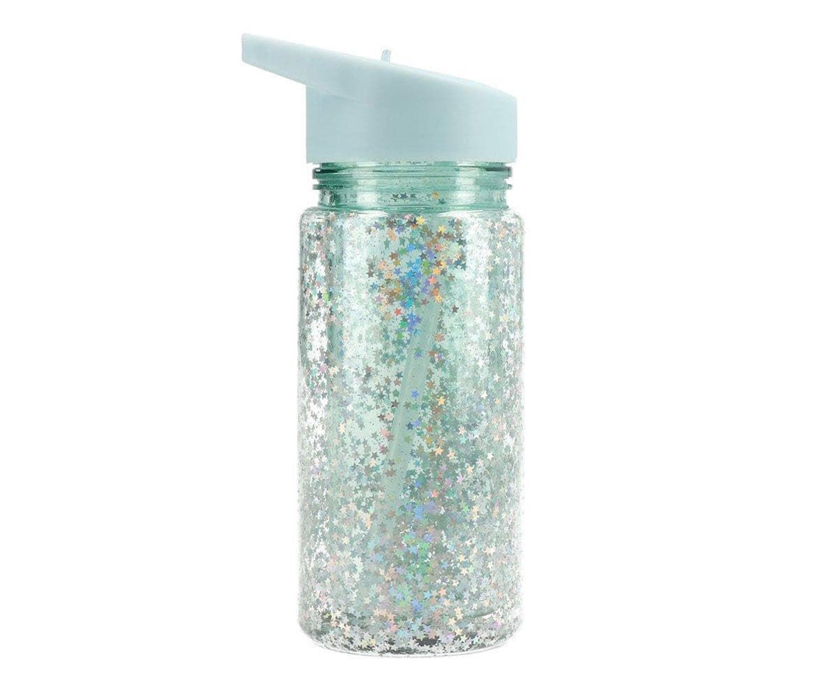 Botella de Plástico con Pajita Glitter Star - Imagen 2