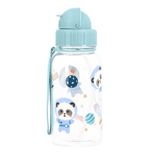 Botella de Plástico con Pajita Pandas in Space - Imagen 1