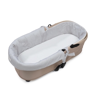 Cubre Cuco Dual + Sábana Ajustable Little Bloom Vichy Gris - Imagen 1