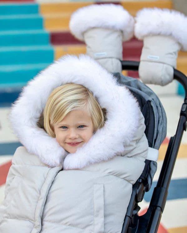 Guantes para Carrito Tundra Heather White fur - Imagen 2