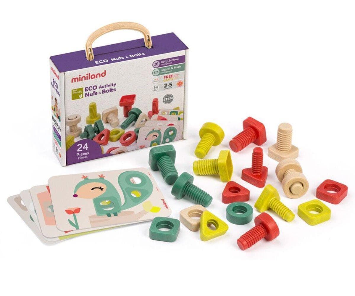 Juego de Tornillos y Tuercas Eco Nuts & Bolts 24 Piezas - Imagen 1