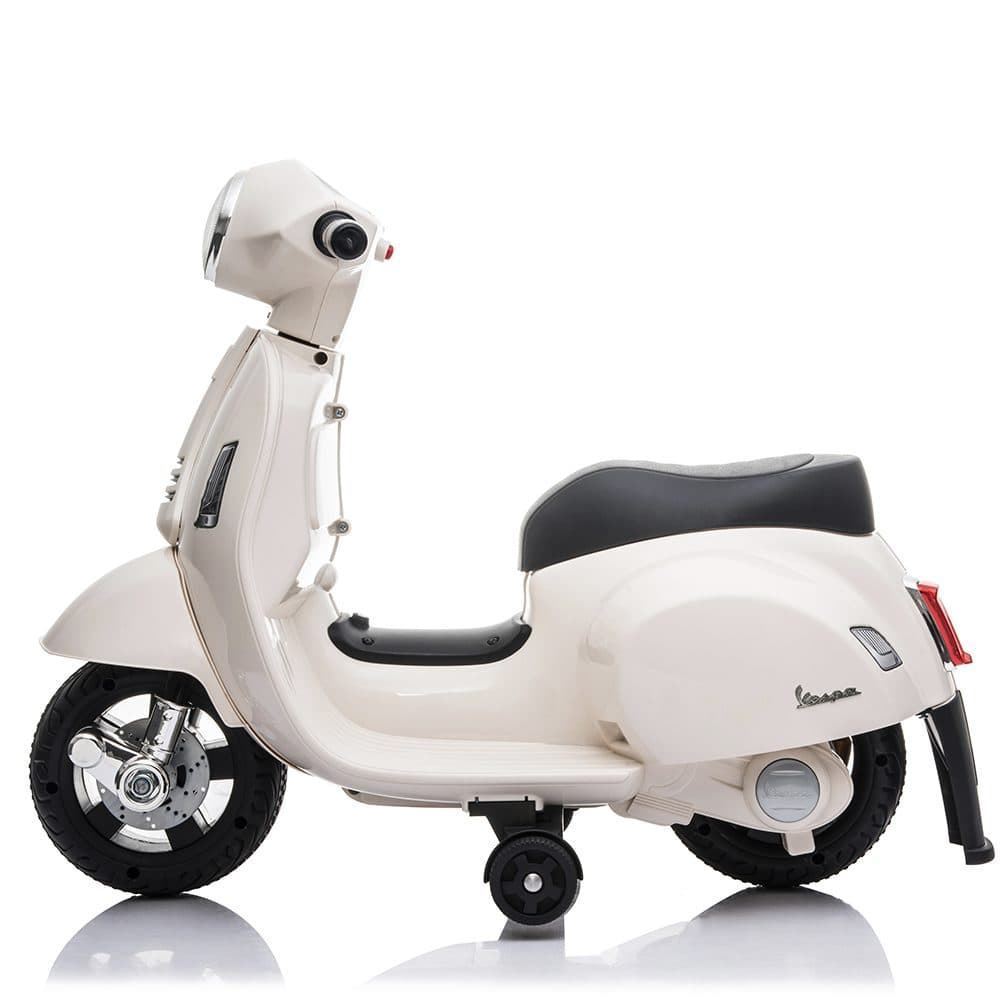 Mini Moto Vespa Eléctrica Blanca - Imagen 3