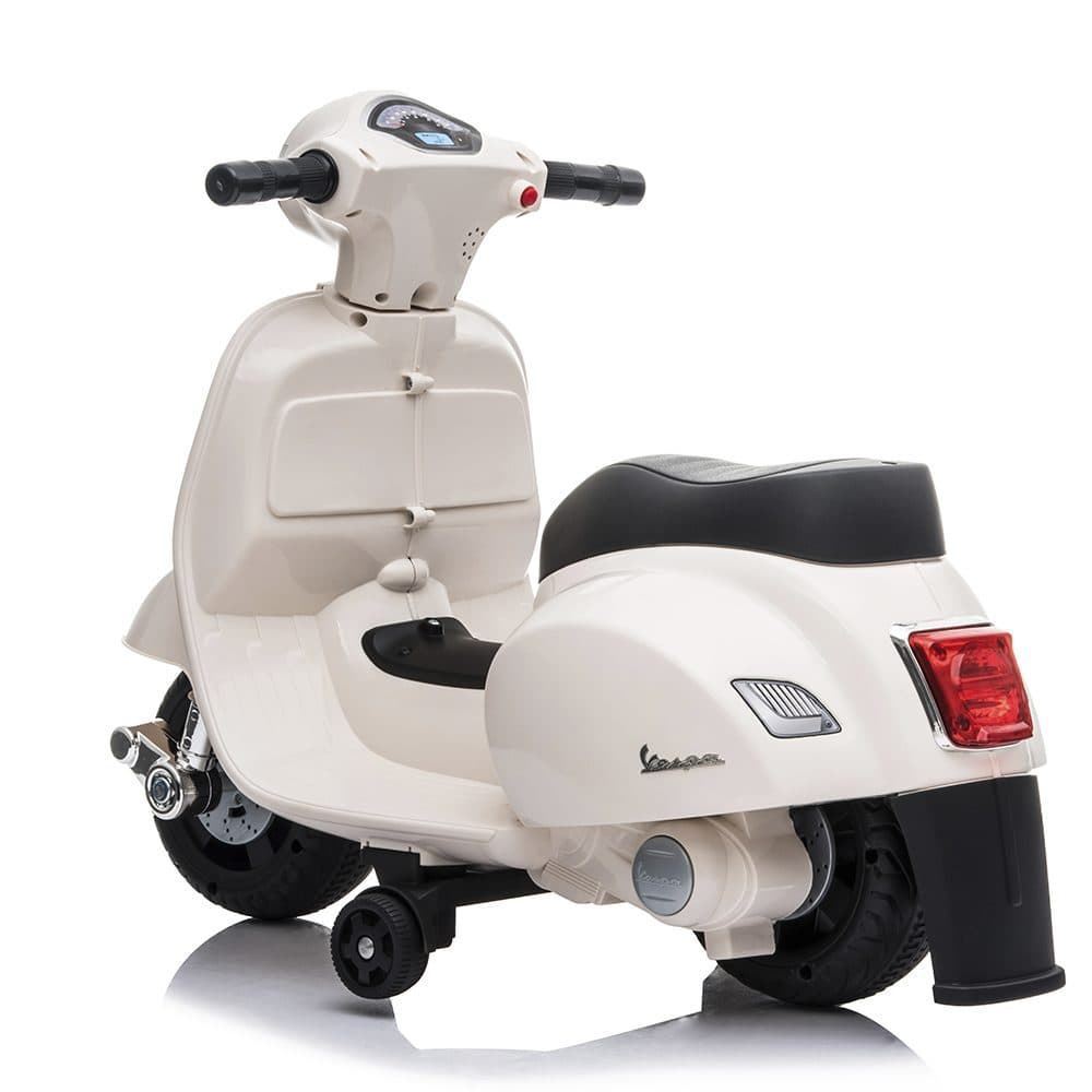 Mini Moto Vespa Eléctrica Blanca - Imagen 4