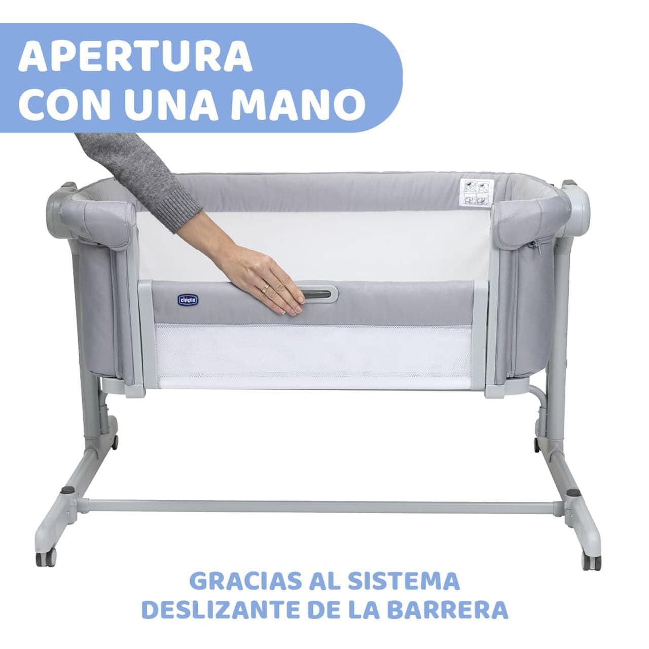 Minicuna Next2me Magic Evo Grey mist - Imagen 3