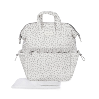Mochila Little Bloom Flor Gris - Imagen 1