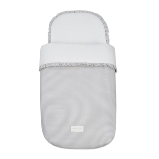 Saco Cuco Little Bloom Vichy Gris - Imagen 1